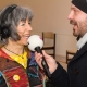 IMG 8414 live im WDR Radio der beliebte Moderator Peter Schultz mit der Kongress Managerin Gabriela Leppelt-Remmel.JPG
